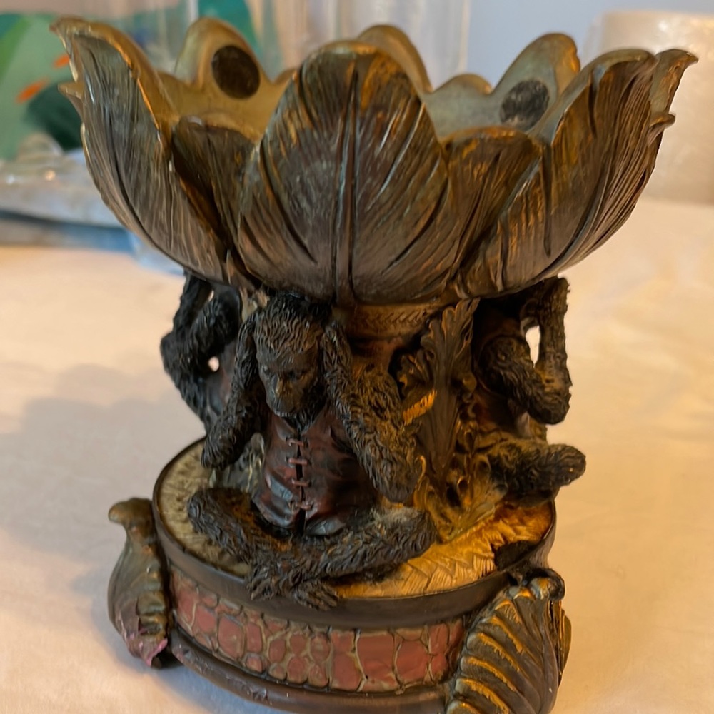 😀See no evil, Hear no evil, Speak no evil, Gothic candle holder(3for20Sale)
